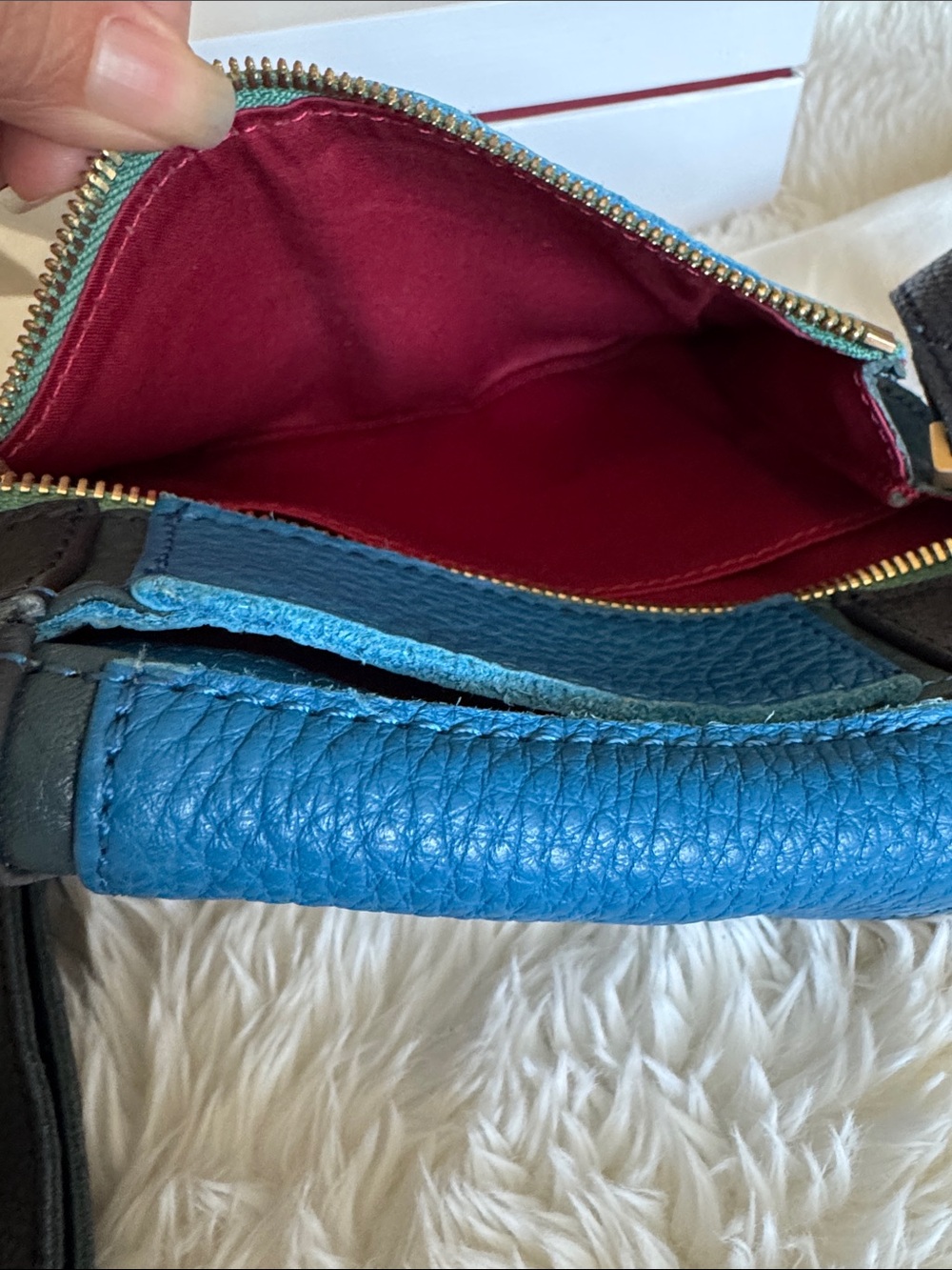 Hammitt Montana Reversible Small Crossbody Bag - Toluca Blue & Gold - Picture 9 of 9